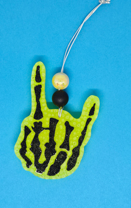 Skeleton Rocker Hand Car Freshie