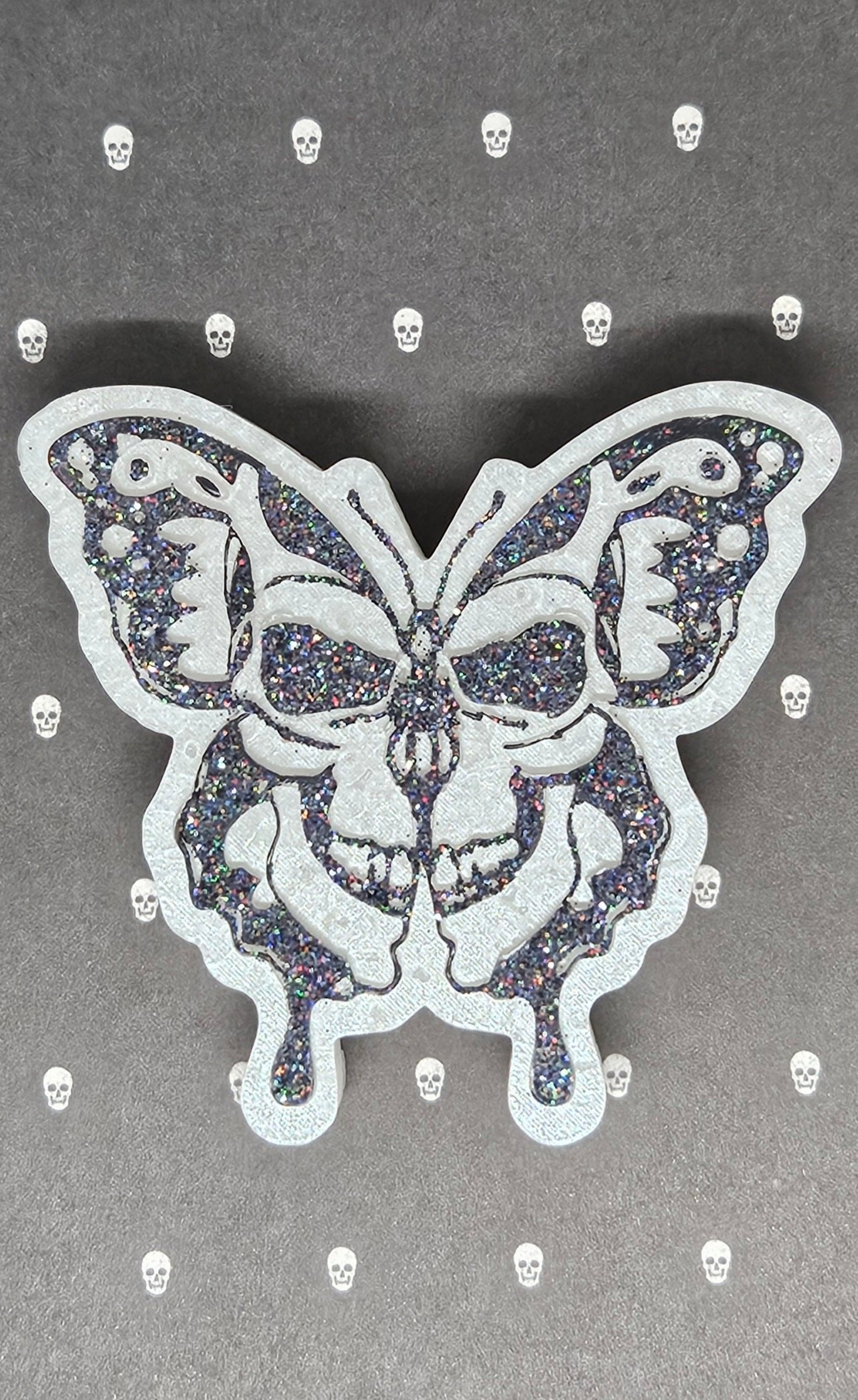 Butterfly Skulls Car Freshie