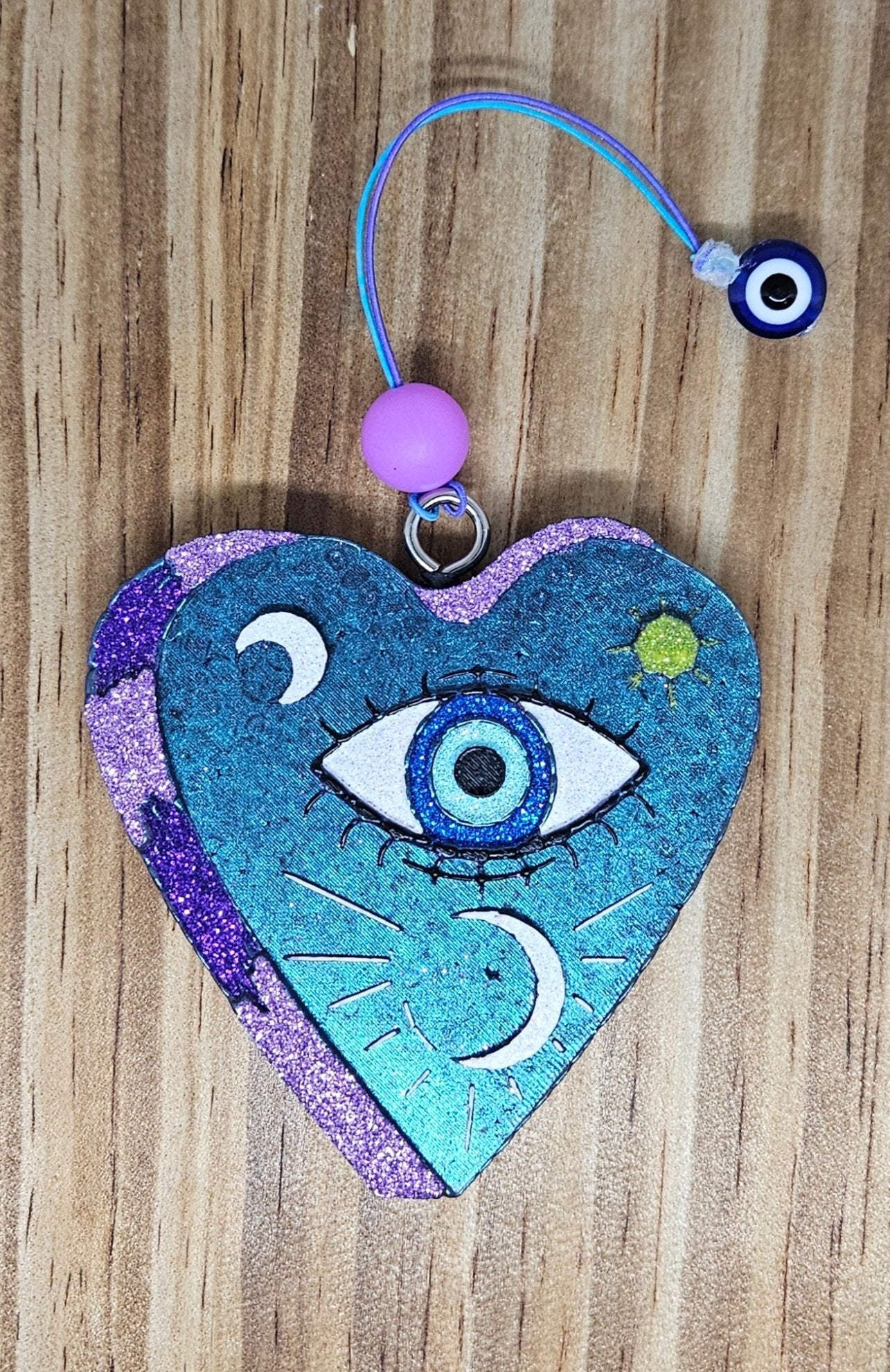 Evil Eye Protection Heart Car Freshie